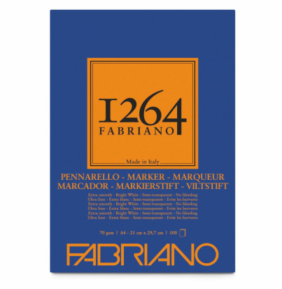 Альбом для графики 1264 MARKER 70г/м2, A3, 100л, склейка по короткой стороне